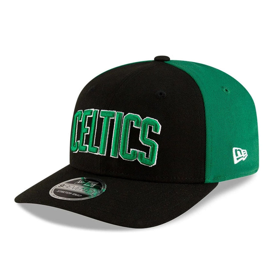 This is a Boston Celtics NBA Statement Black 9SEVENTY Stretch Snap Adjustable Cap 4