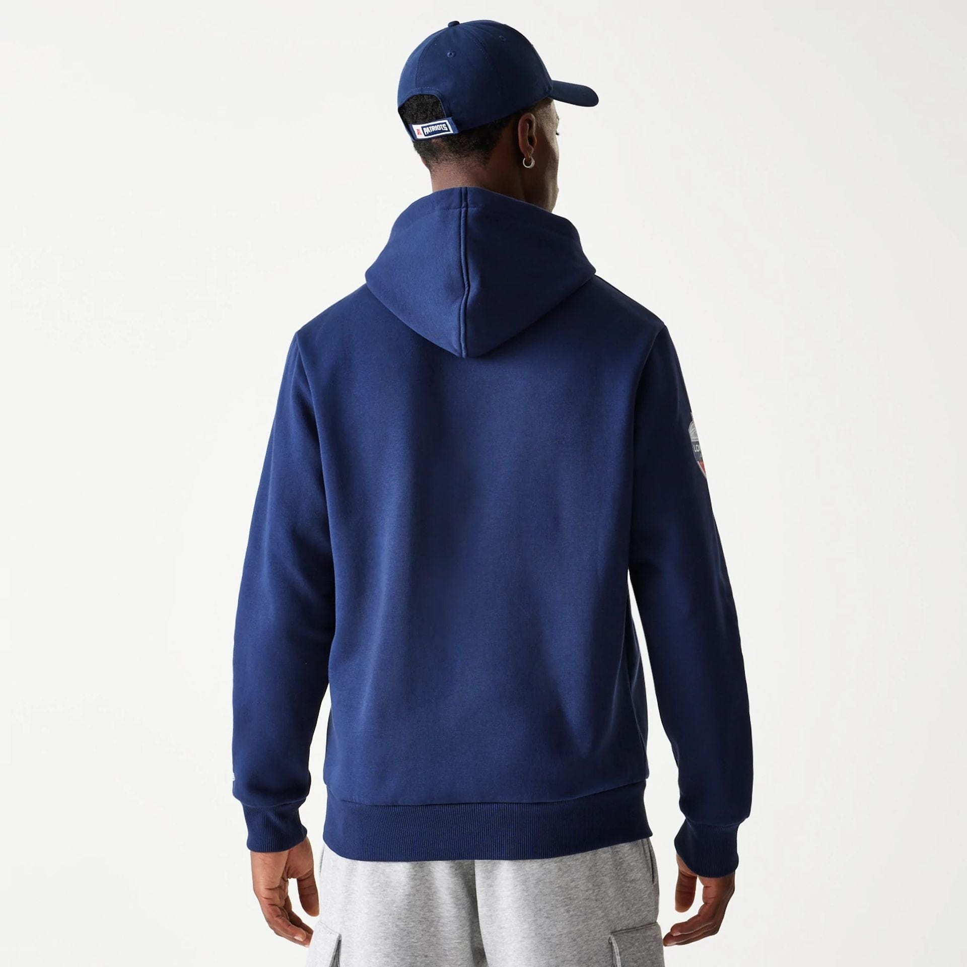 New England Patriots NFL Games Slogan Dark Blue Pullover Hoodie New Era Cap UK