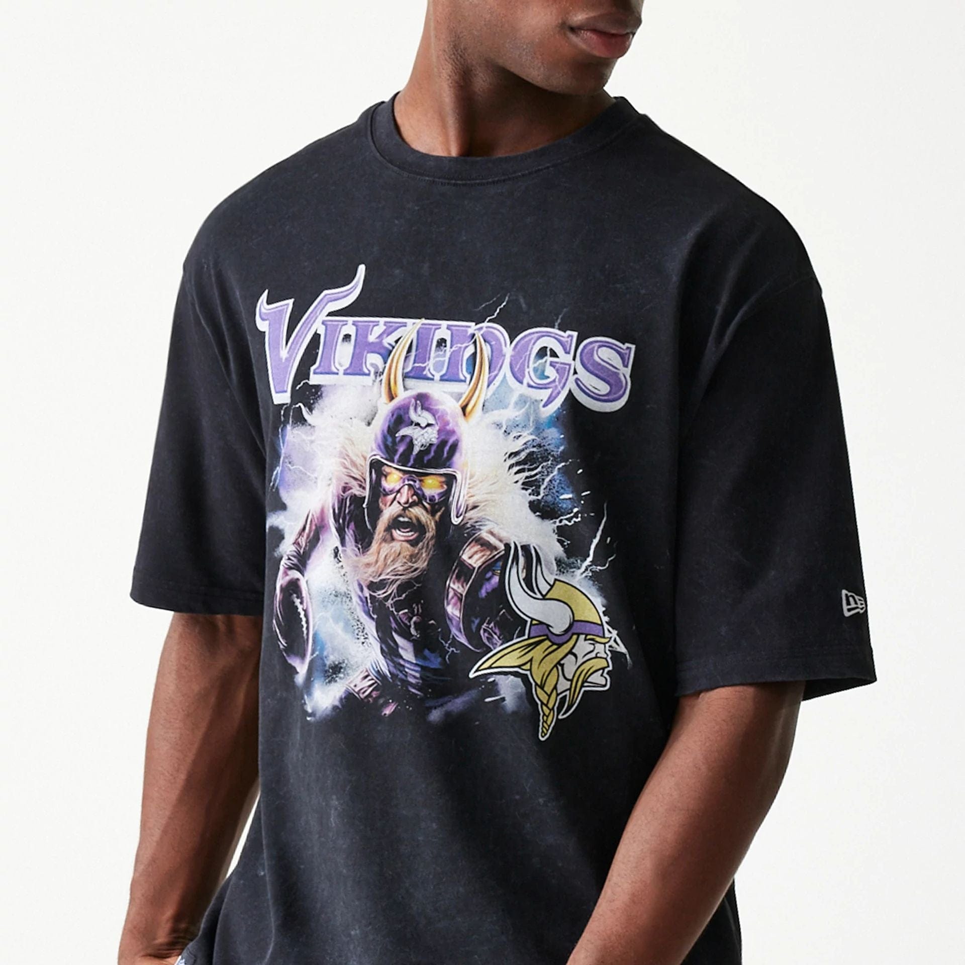 Minnesota Vikings NFL Games Premium Apparel Black Oversized T Shirt