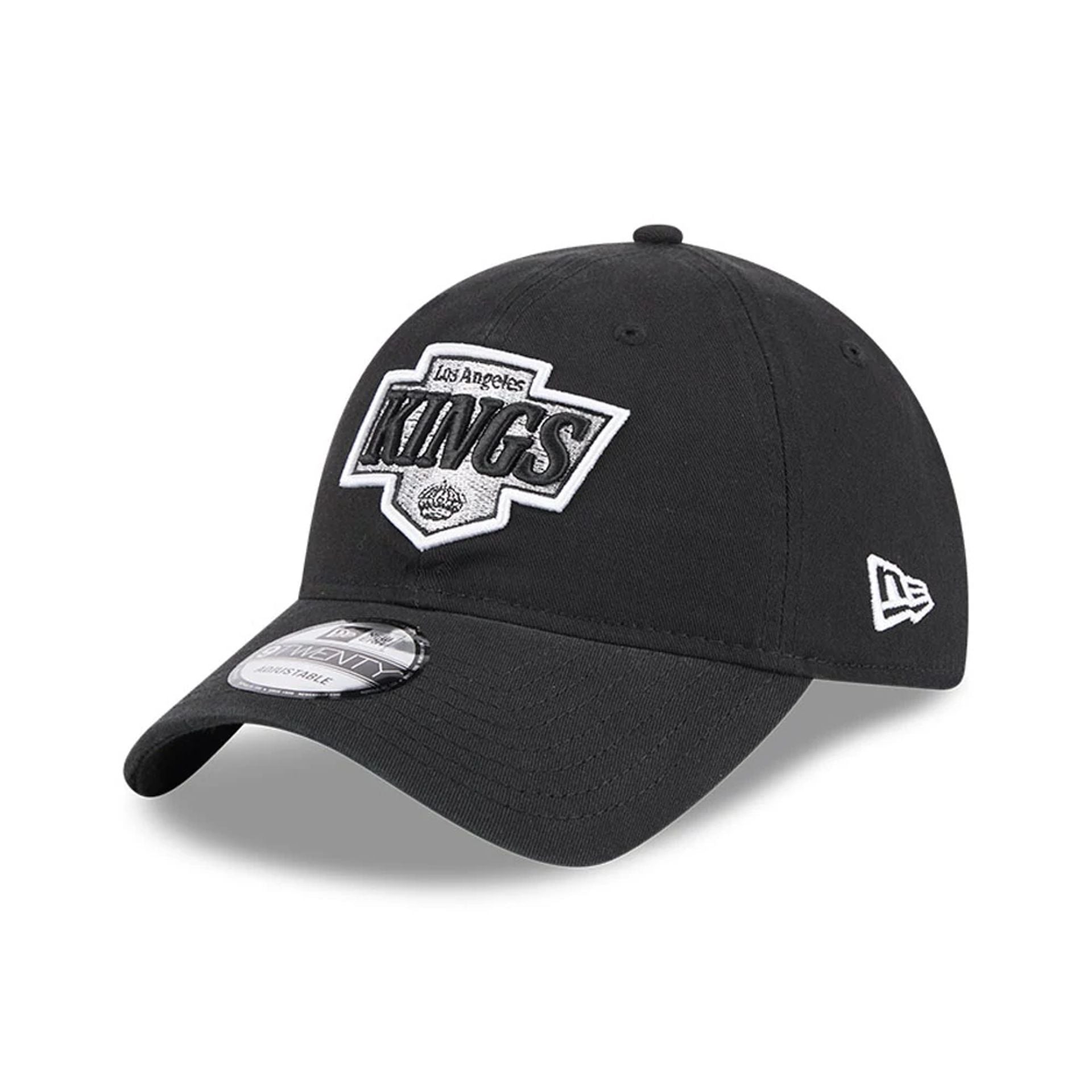 This is a LA Kings NHL Official Team Colours Black Washed 9TWENTY Adjustable Cap 1