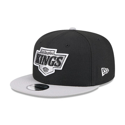 Pictured is this NHL Evergreen LA Kings 9FIFTY Snapback cap in black. 1