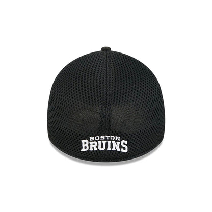 Pictured is this NHL Evergreen Neo Boston Bruins 39THIRTY Stretch Fit cap in black. 2