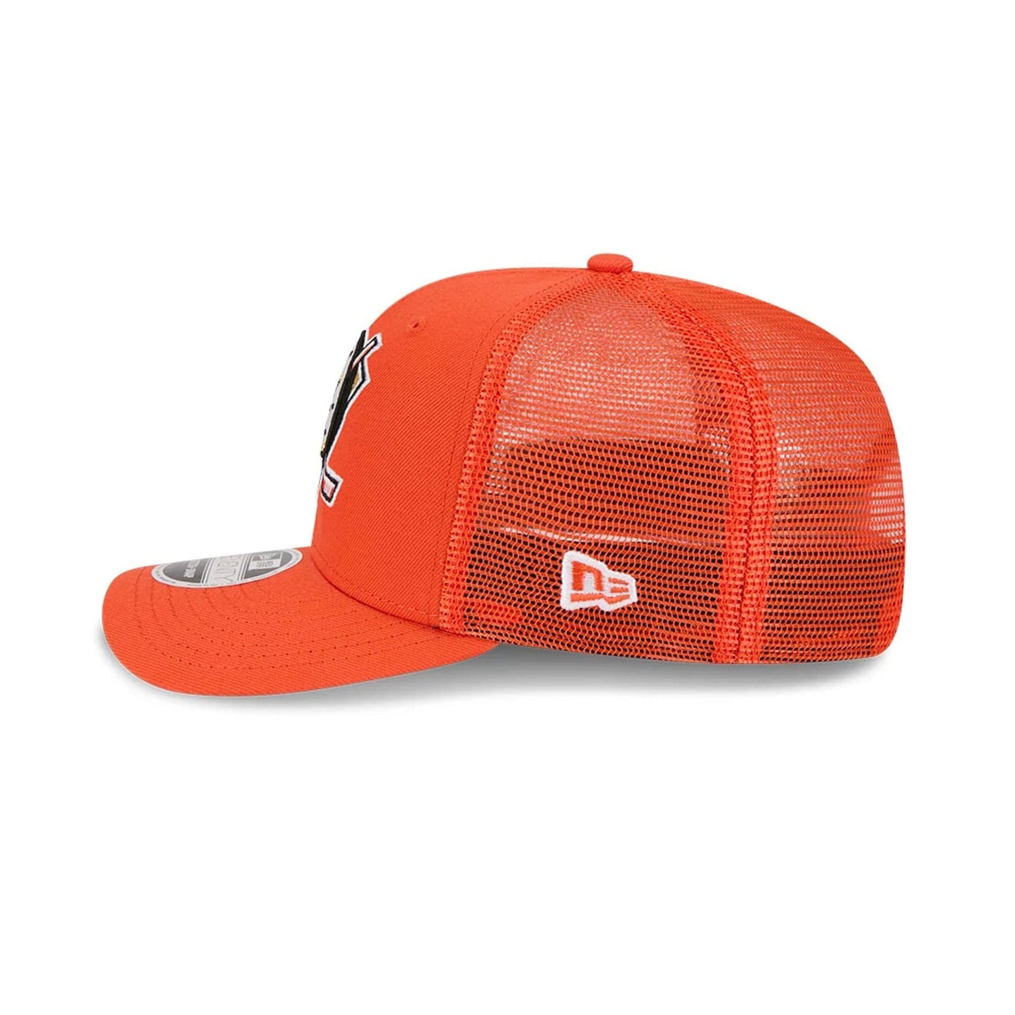Pictured is this NHL Evergreen Anaheim Ducks 9SEVENTY Stretch Snap cap in orange. 6