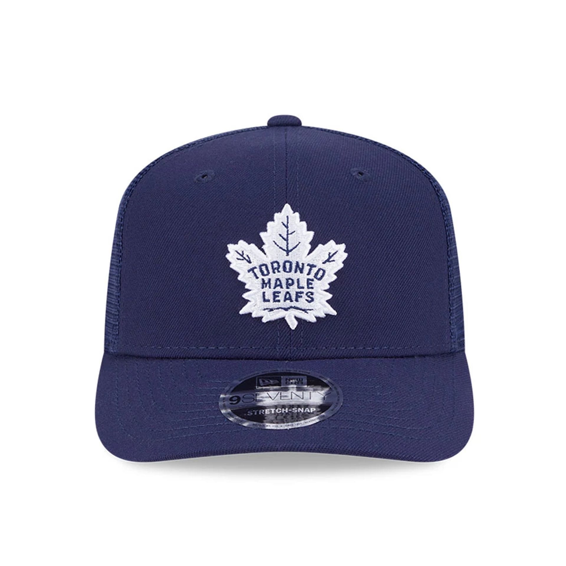 Pictured is this NHL Evergreen Toronto Maple Leafs 9SEVENTY Stretch Snap cap in navy. 3