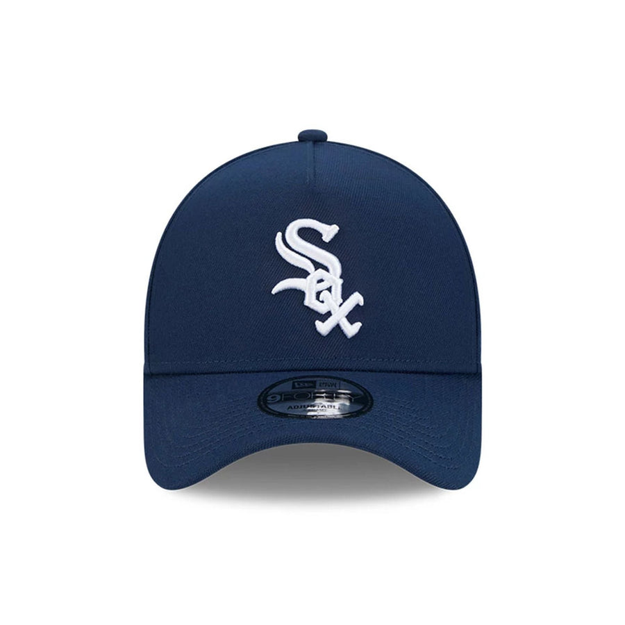 Pictured is this Repreve® MLB Oceanside Chicago White Sox 9FORTY A-Frame cap in dark blue. 2