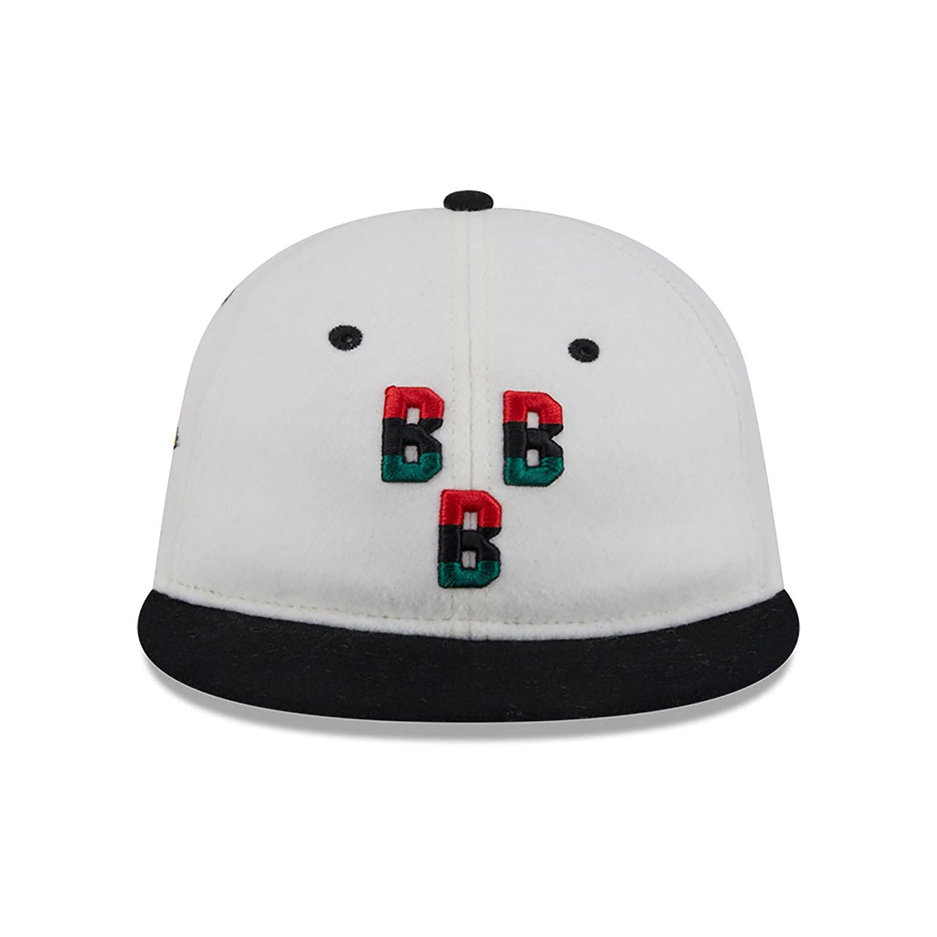 This is a Birmingham Black Barons Tri-Colour Logo White Retro Crown 9FIFTY Strapback Adjustable Cap 3