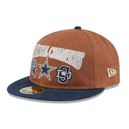 This is a Dallas Cowboys NFL Champions Dark Beige Retro Crown 59FIFTY Fitted Cap 4