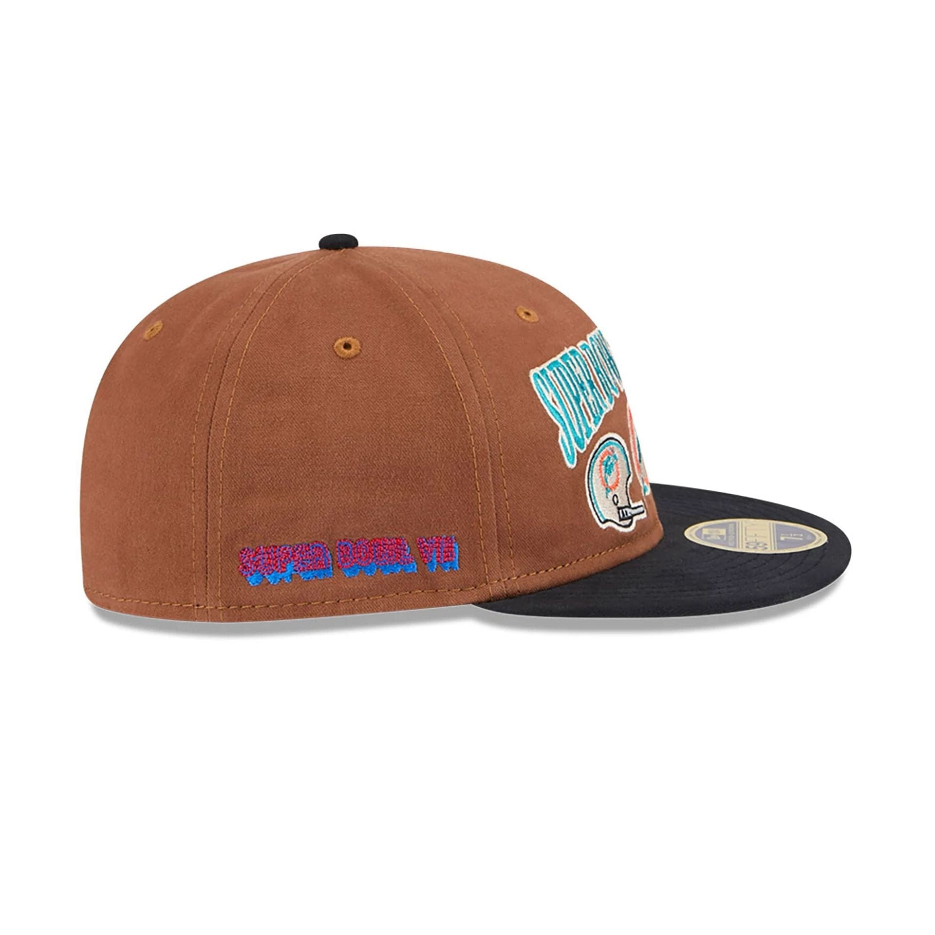 This is a Miami Dolphins NFL Champions Dark Beige Retro Crown 59FIFTY Fitted Cap 6