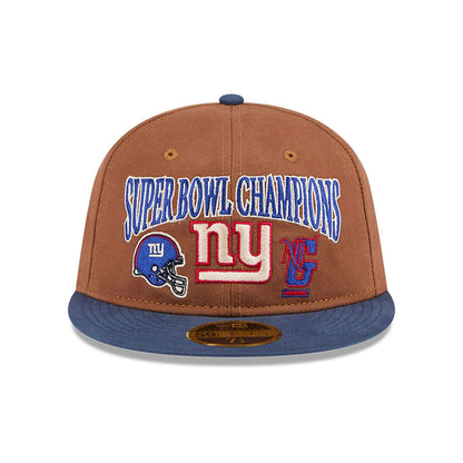 This is a New York Giants NFL Champions Dark Beige Retro Crown 59FIFTY Fitted Cap 3