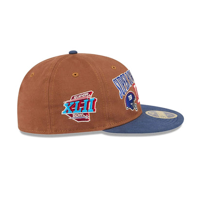 This is a New York Giants NFL Champions Dark Beige Retro Crown 59FIFTY Fitted Cap 6