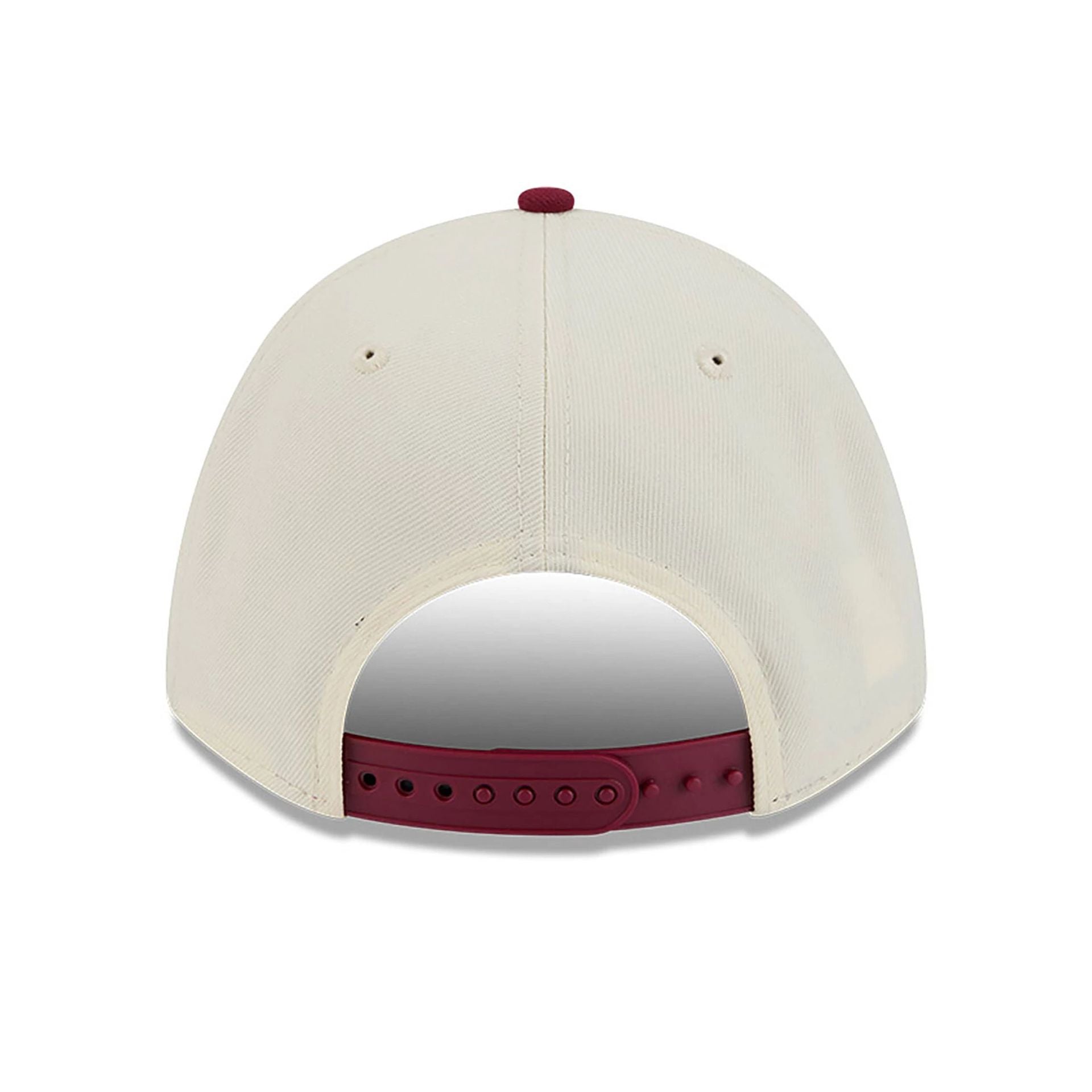 This is a Chicago Cubs Cherub Chrome White 9FORTY M-Crown A-Frame Adjustable Cap 5