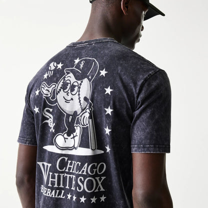 The Male model is wearing Chicago White Sox MLB Character Black T-Shirt 4