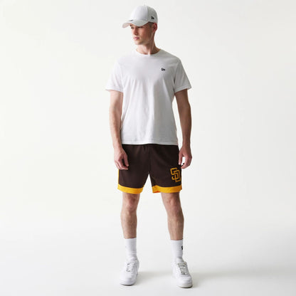 The Male model is wearing San Diego Padres Sport Classic Dark Brown Shorts 8
