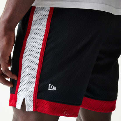 The Male model is wearing Chicago Bulls Sport Classic Black Shorts 4