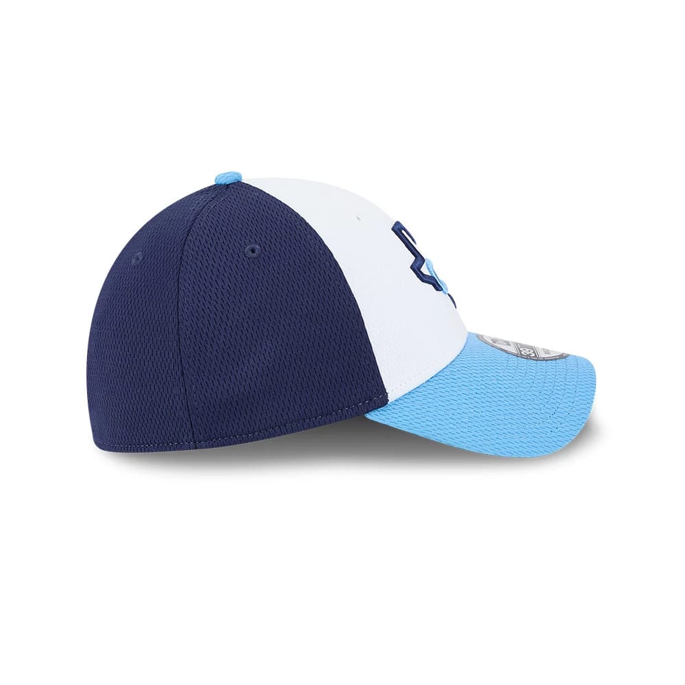 Pictured is this MiLB Batting Practice Corpus Cristi Hooks 39THIRTY Stretch Fit cap in navy. 6