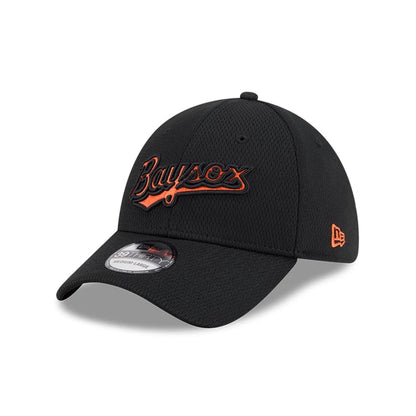 Pictured is this MiLB Batting Practice Chesapeake Baysox 39THIRTY Stretch Fit cap in black. 1