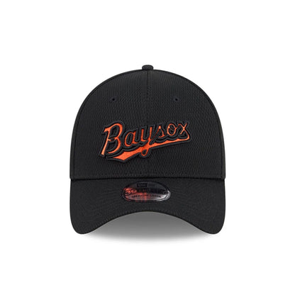 Pictured is this MiLB Batting Practice Chesapeake Baysox 39THIRTY Stretch Fit cap in black. 3