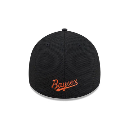 Pictured is this MiLB Batting Practice Chesapeake Baysox 39THIRTY Stretch Fit cap in black. 2