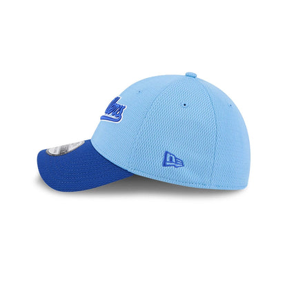 Pictured is this MiLB Batting Practice Tulsa Drillers 39THIRTY Stretch Fit cap in pastel blue. 5