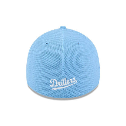 Pictured is this MiLB Batting Practice Tulsa Drillers 39THIRTY Stretch Fit cap in pastel blue. 4