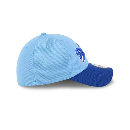 Pictured is this MiLB Batting Practice Tulsa Drillers 39THIRTY Stretch Fit cap in pastel blue. 6