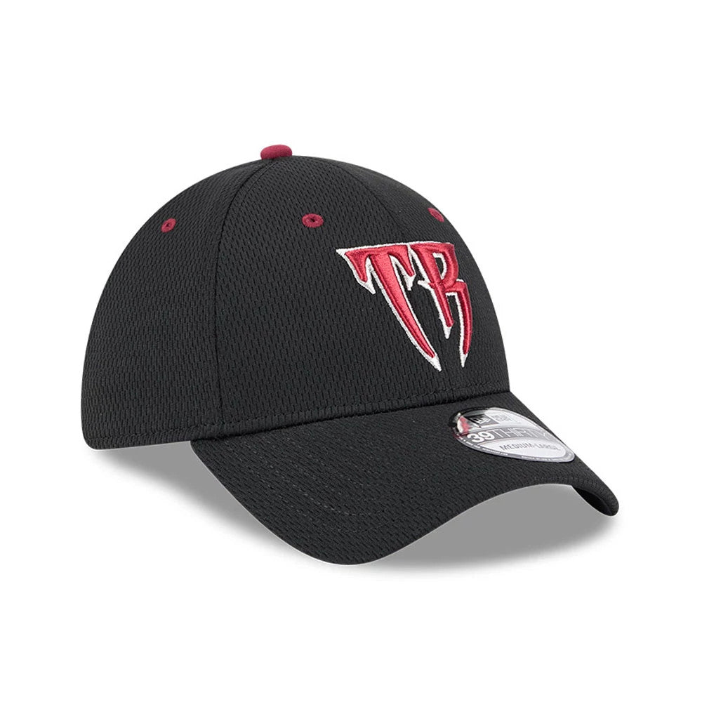Pictured is this MiLB Batting Practice Wisconsin Timber Rattlers 39THIRTY Stretch Fit cap in black. 3