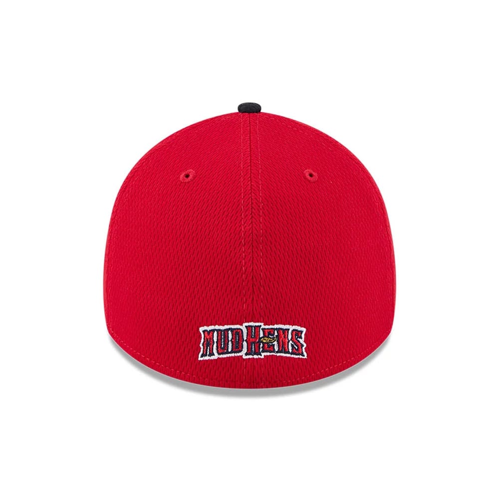 Pictured is this MiLB Batting Practice Toledo Mud Hens 39THIRTY Stretch Fit cap in red. 4