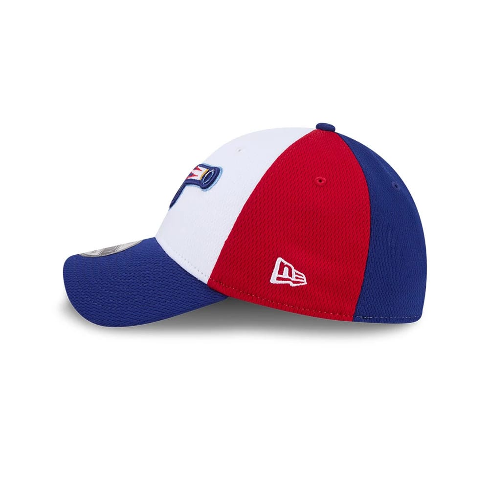 Pictured is this MiLB Batting Practice Kannapolis Cannon Ballers 39THIRTY Stretch Fit cap in red. 5