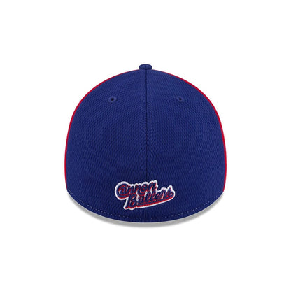 Pictured is this MiLB Batting Practice Kannapolis Cannon Ballers 39THIRTY Stretch Fit cap in red. 2
