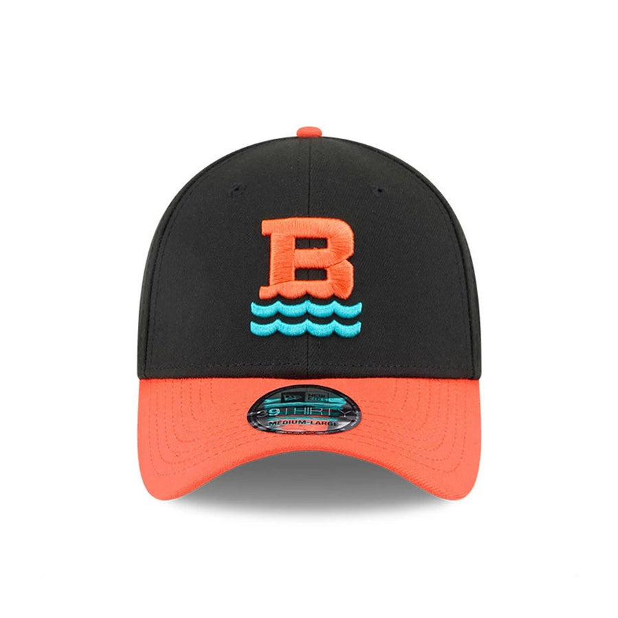 This is a Chesapeake Baysox MiLB AC Perf Black 39THIRTY Stretch Fit Cap 2