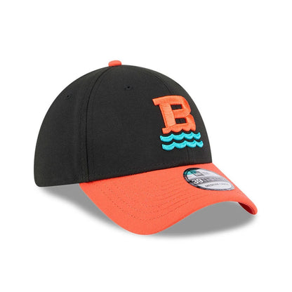 This is a Chesapeake Baysox MiLB AC Perf Black 39THIRTY Stretch Fit Cap 3