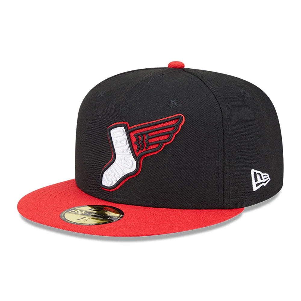 Pictured is this MLB City Connect Chicago White Sox 59FIFTY Fitted cap in black. 1