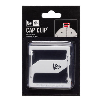 This is a New Era White Cap Clip 5