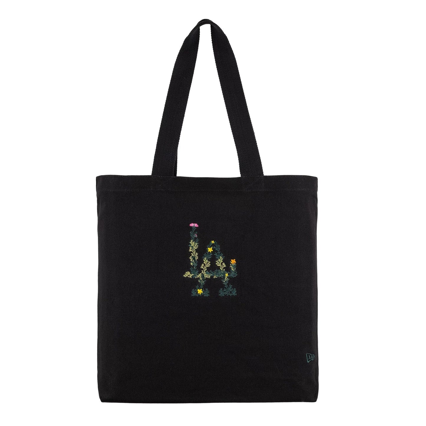 This is a LA Dodgers MLB Floral Black Tote Bag 2