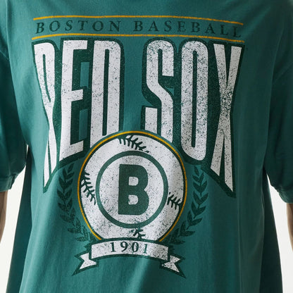 The Male model is wearing Boston Red Sox MLB City Connect G1 Dark Green T-Shirt 4