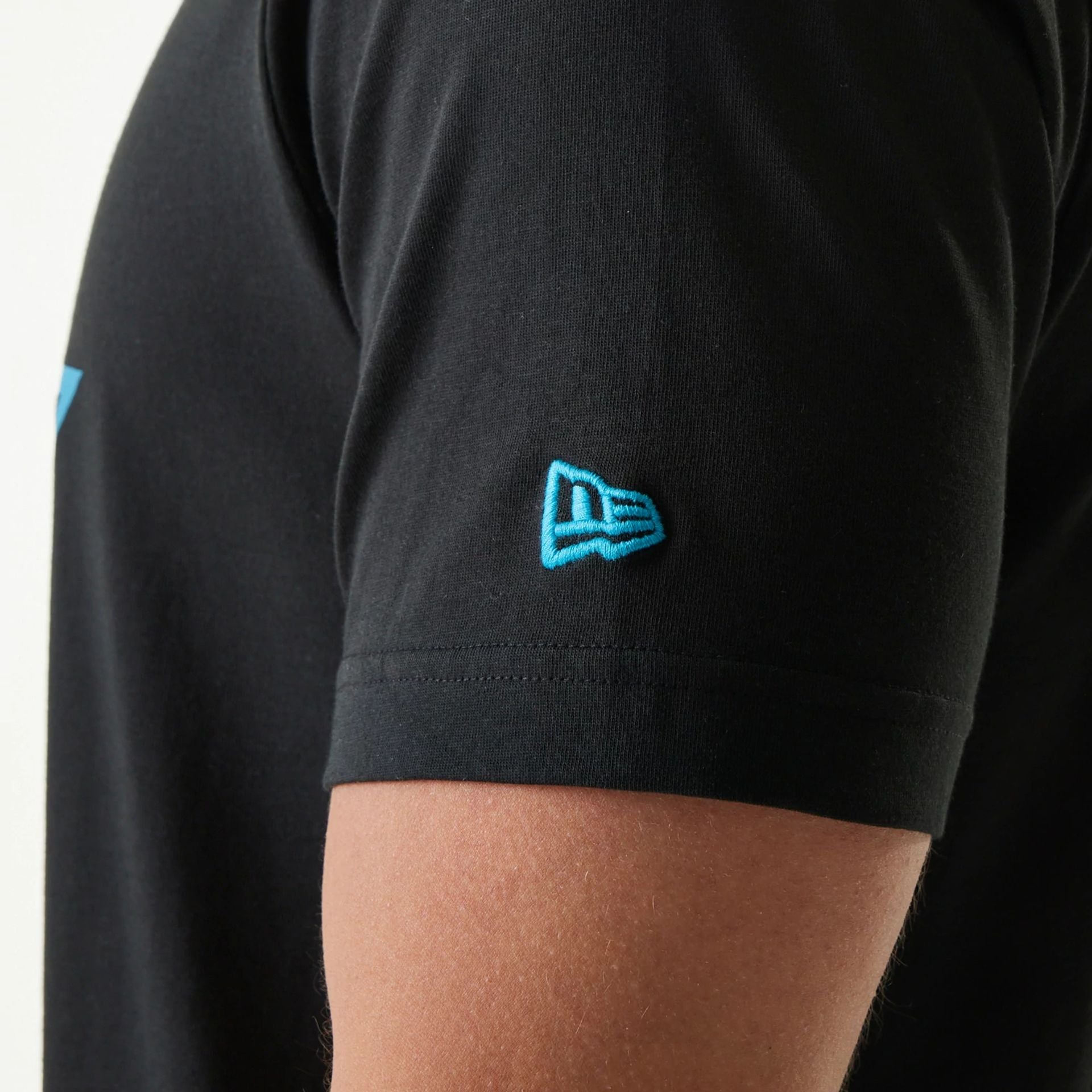 The Male model is wearing Miami Marlins MLB City Connect 2025 Black T-Shirt 6