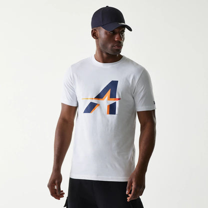 The Male model is wearing Houston Astros MLB City Connect 2025 White T-Shirt 1