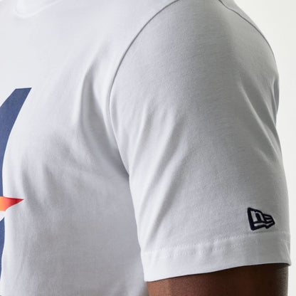 The Male model is wearing Houston Astros MLB City Connect 2025 White T-Shirt 4