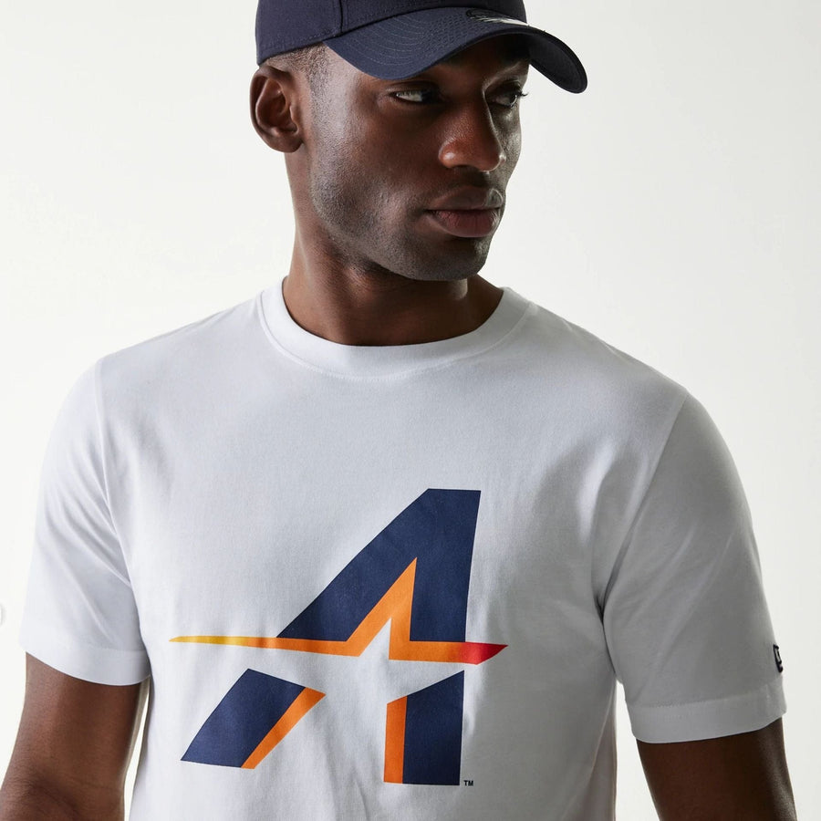 The Male model is wearing Houston Astros MLB City Connect 2025 White T-Shirt 3