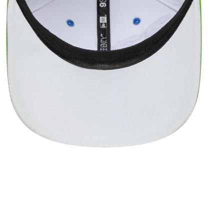 This is a Visa Cash App Racing Bulls Driver Yuki Tsunoda White 9SEVENTY Stretch Snap Adjustable Cap 5