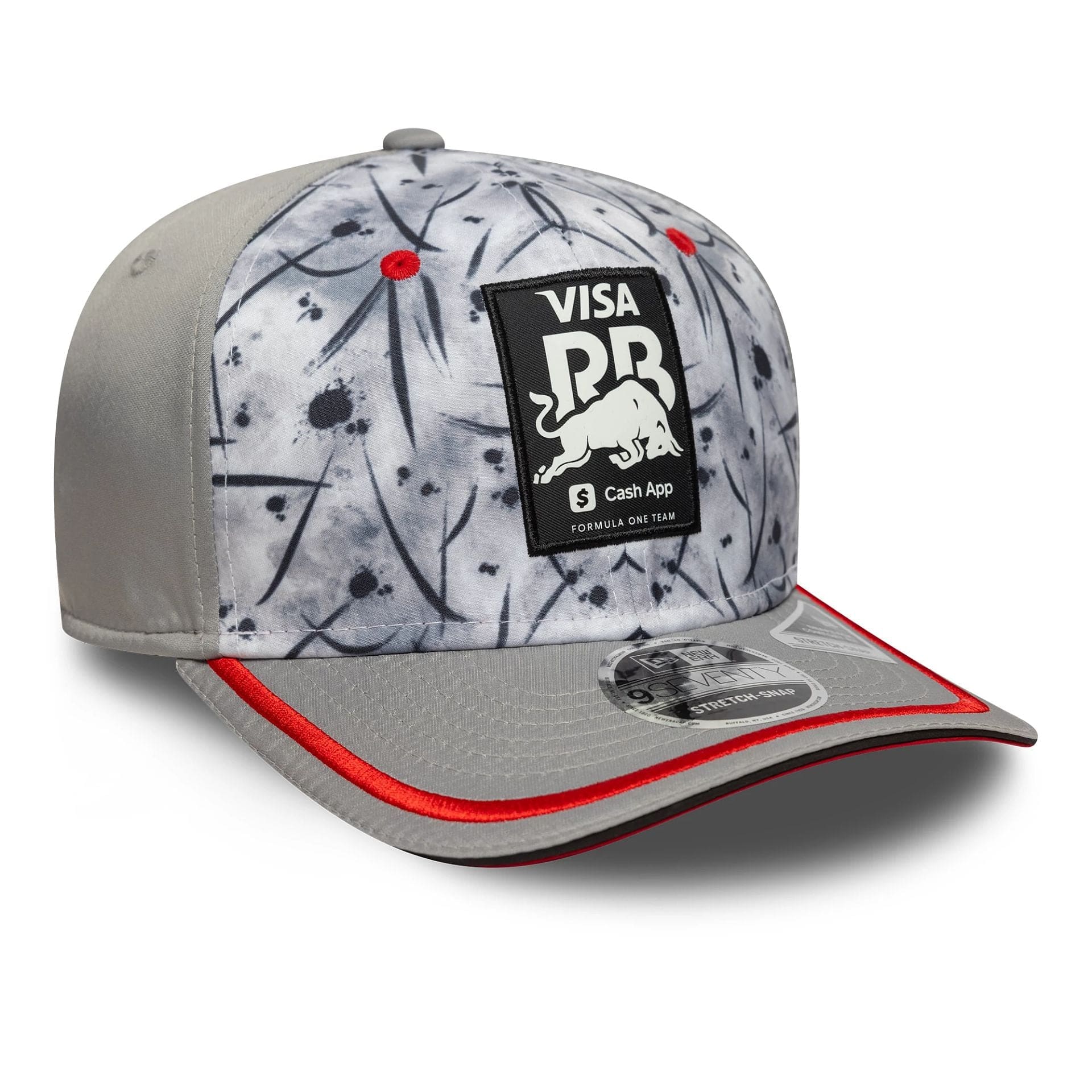 This is a Visa Cash App Racing Bulls Japan Race Special Grey 9SEVENTY Stretch Snap Adjustable Cap 4