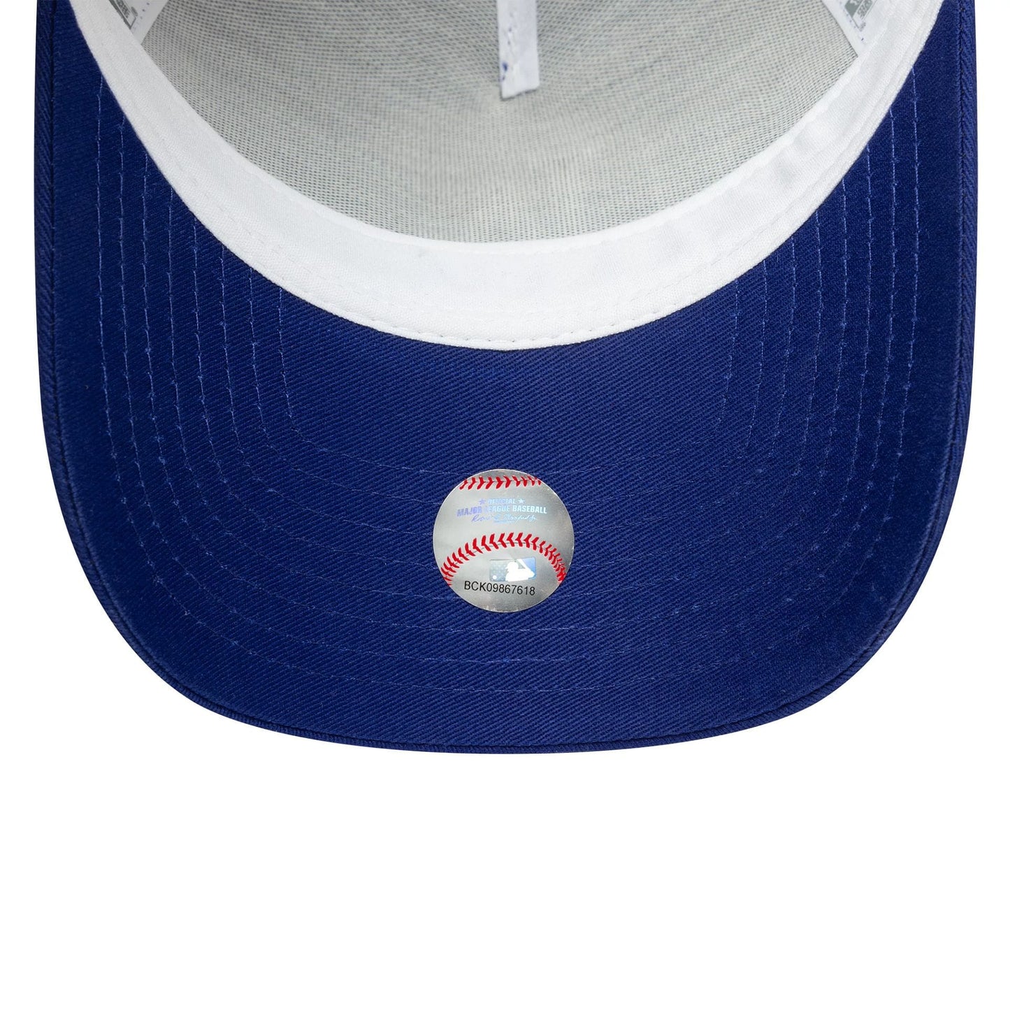 This is a LA Dodgers MLB Side Patch Dark Blue 9FORTY A-Frame Trucker Adjustable Cap 6