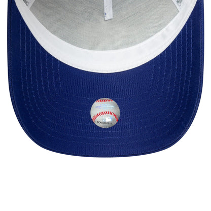 This is a LA Dodgers MLB Side Patch Dark Blue 9FORTY A-Frame Trucker Adjustable Cap 6