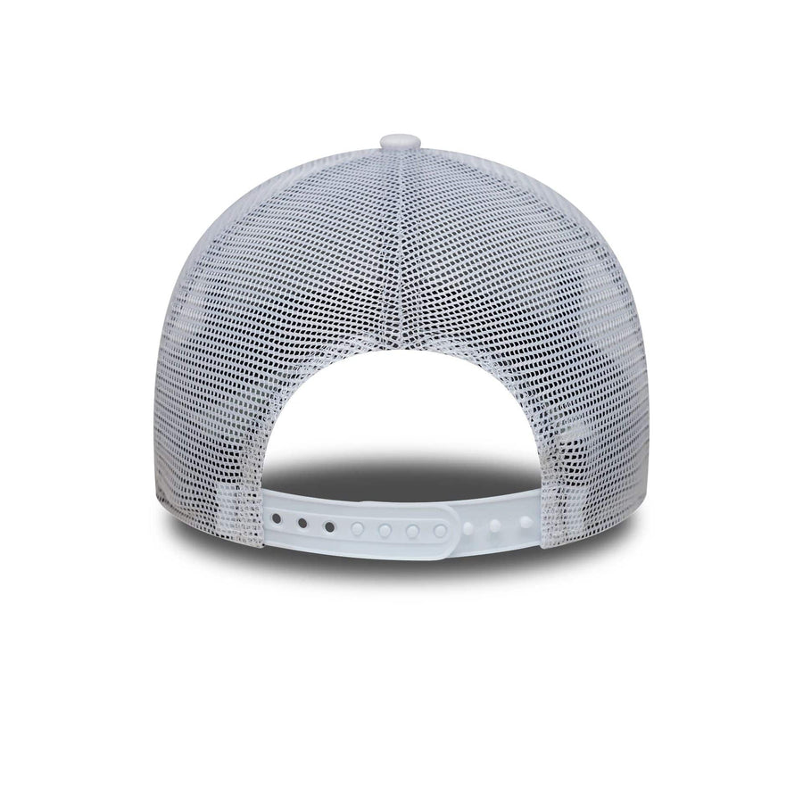 This is a New Era Summer Santorini Pastel Green 9FORTY A-Frame Trucker Adjustable Cap 4