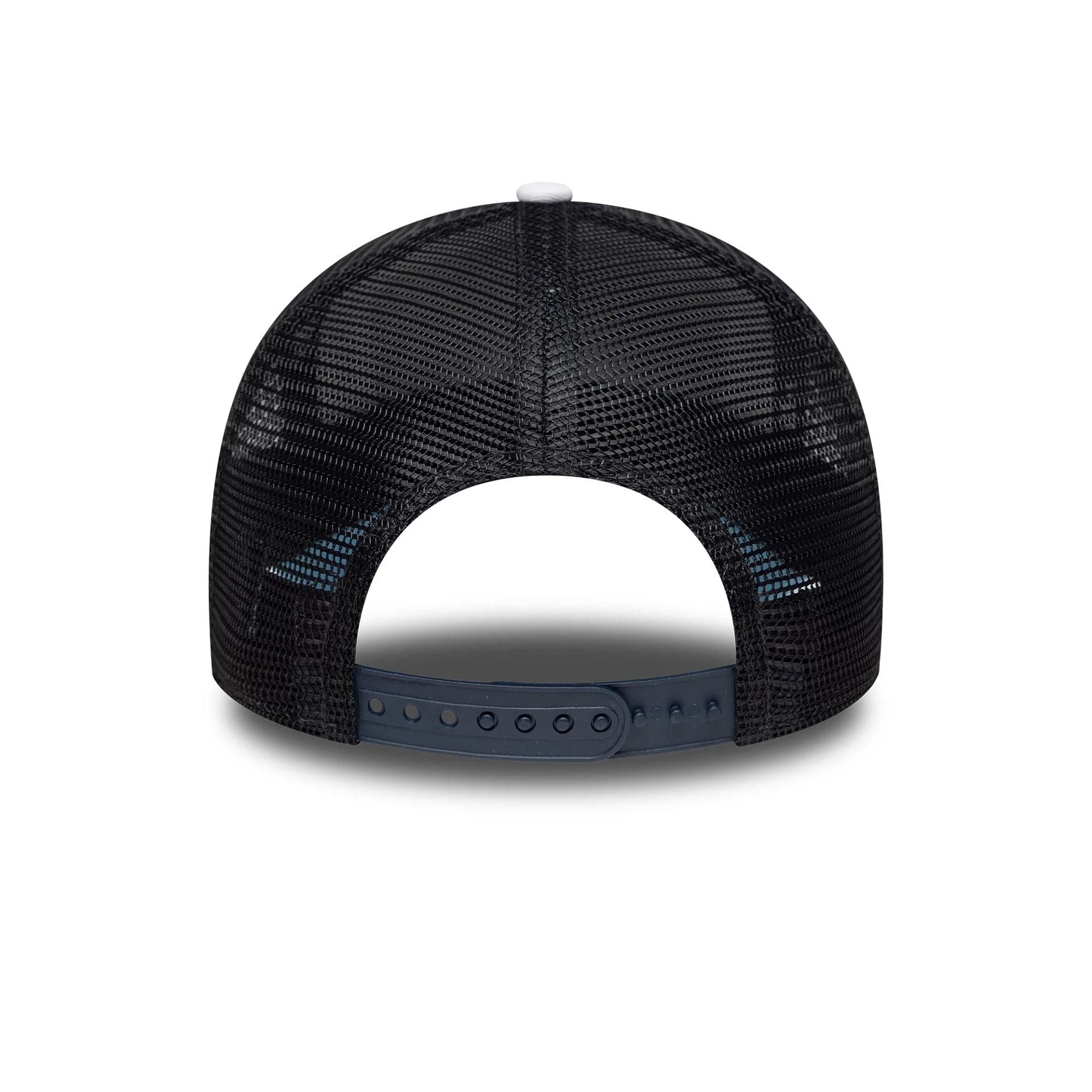 This is a New Era Summer Monaco Pastel Blue 9FORTY A-Frame Trucker Adjustable Cap 4