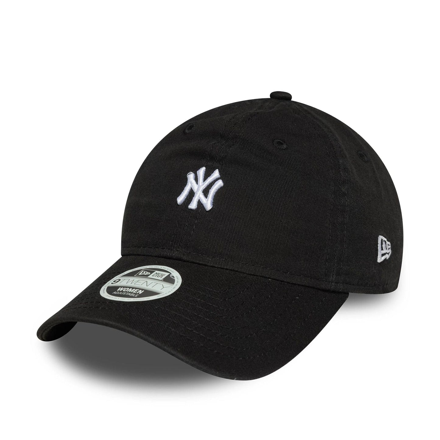 This is a New York Yankees Womens MLB Mini Washed Black 9TWENTY Adjustable Cap 1