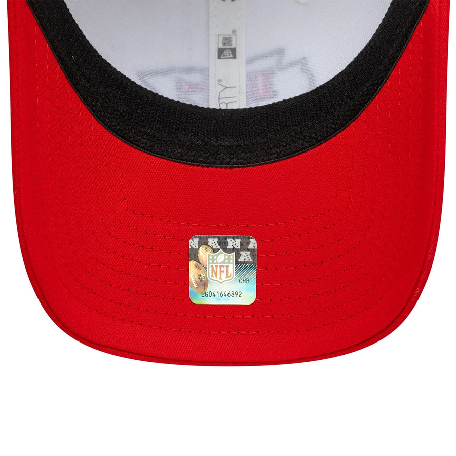 This is a Kansas City Chiefs NFL Team Logo White 39THIRTY Stretch Fit Adjustable Cap 5