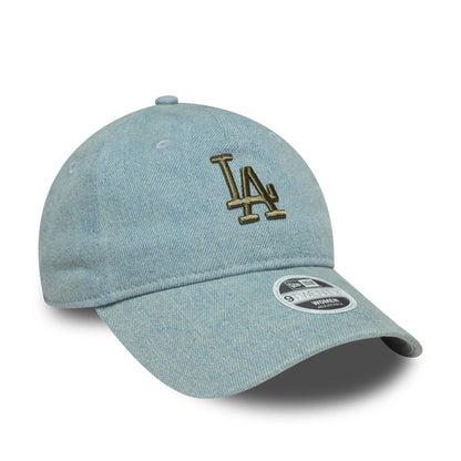 This is a LA Dodgers Womens MLB Denim Pastel Blue 9TWENTY Adjustable Cap 3