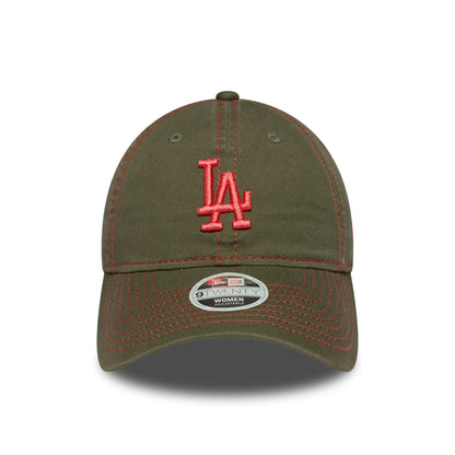This is a LA Dodgers Womens MLB Contrast Stitch Dark Green 9TWENTY Adjustable Cap 2