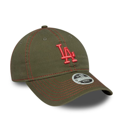 This is a LA Dodgers Womens MLB Contrast Stitch Dark Green 9TWENTY Adjustable Cap 3